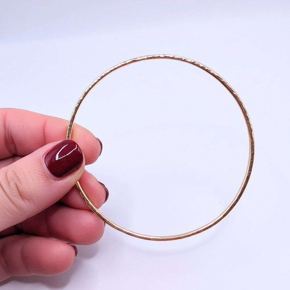 Classic Hammered Stacker Bangle