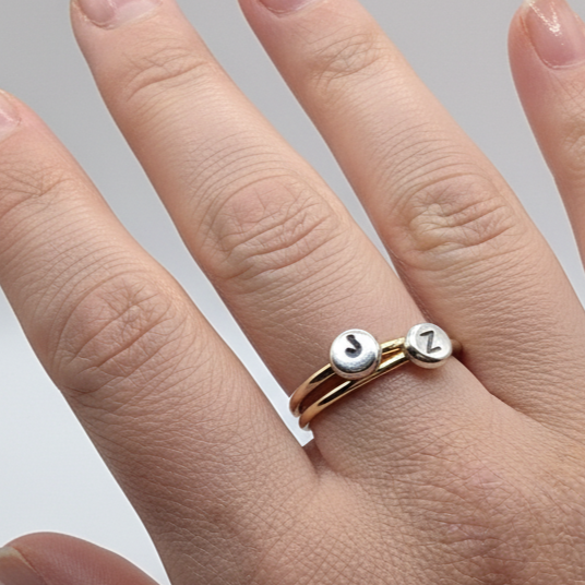 Pebble Initial Ring