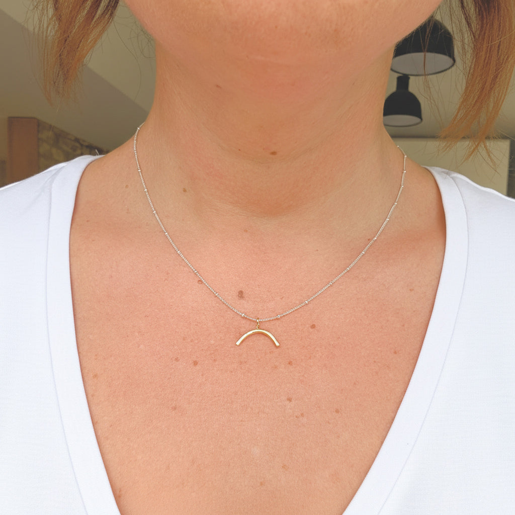 Balance Arc Pendant Necklace