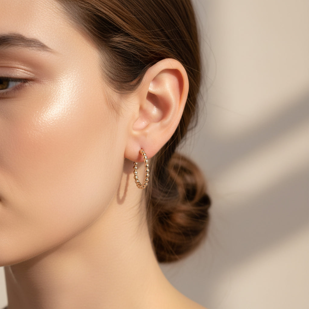 Beaded Hoop Earrings