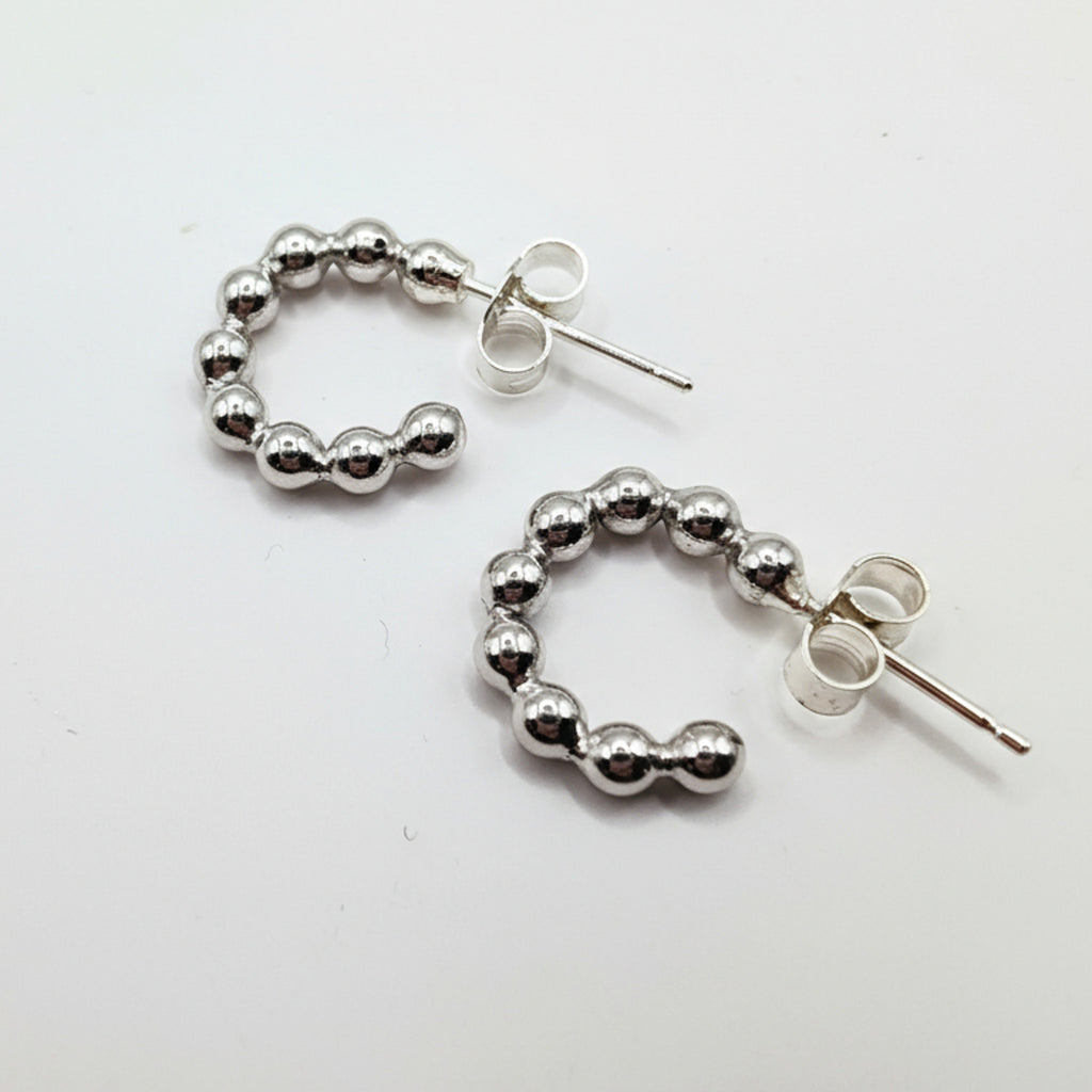 Chunky Bead Hoop Earrings