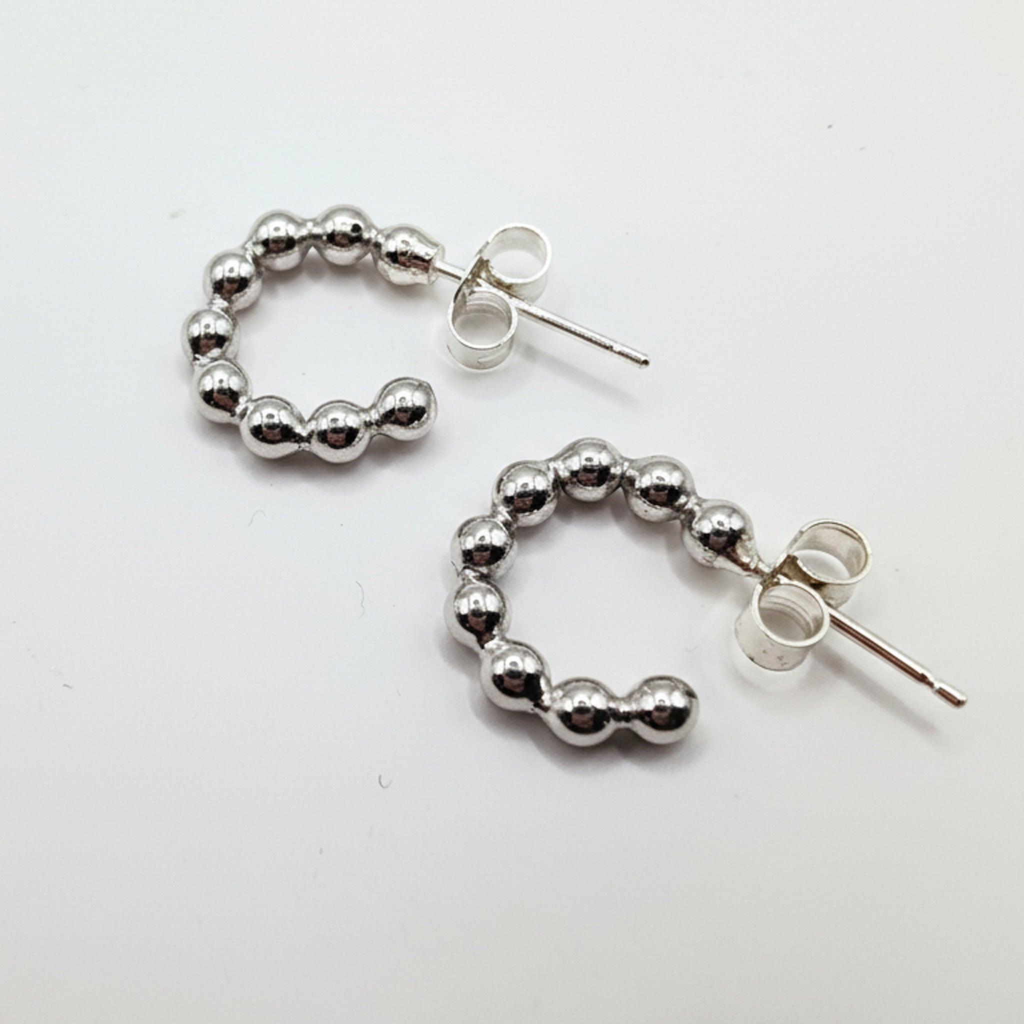 Chunky Bead Hoop Earrings