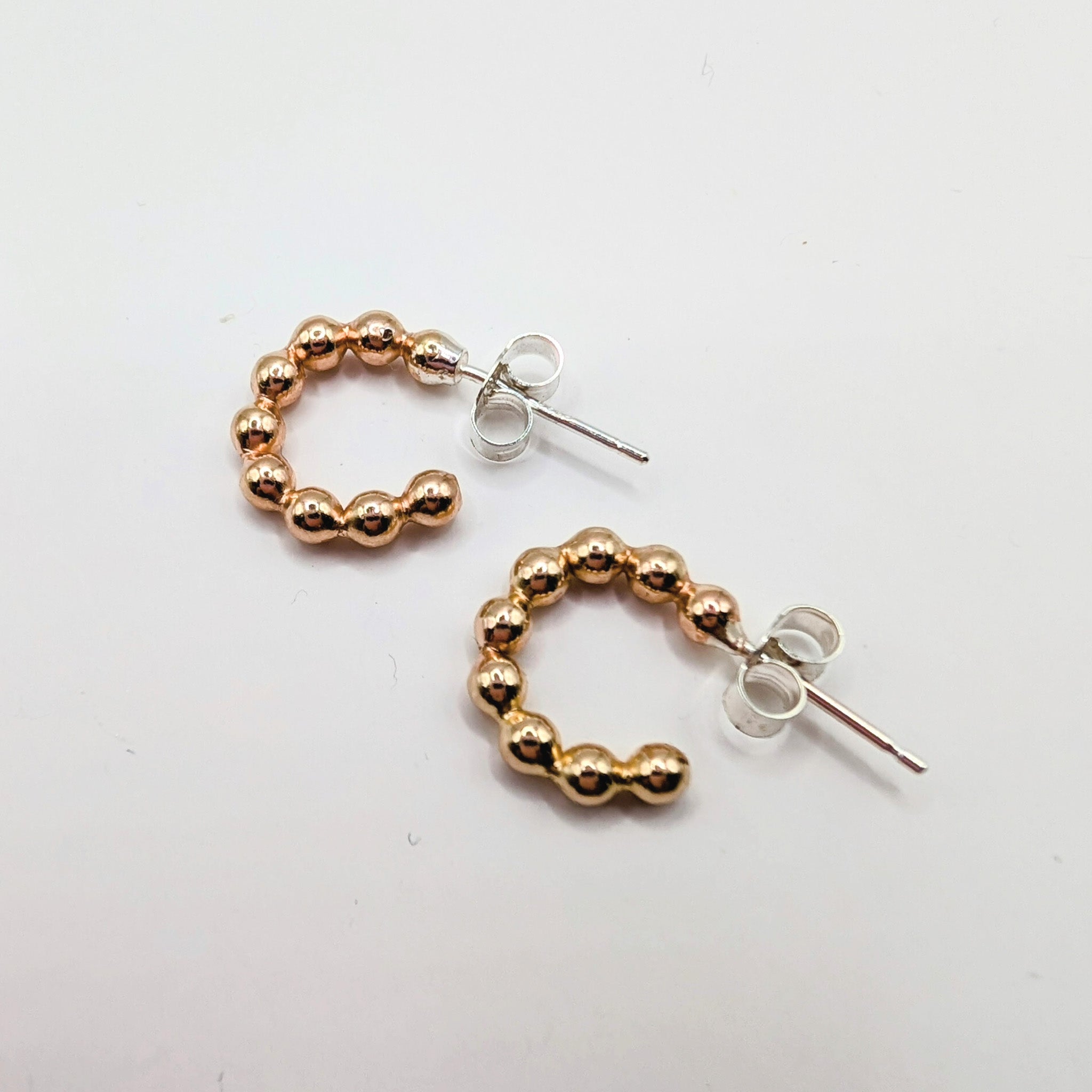 Chunky Bead Hoop Earrings