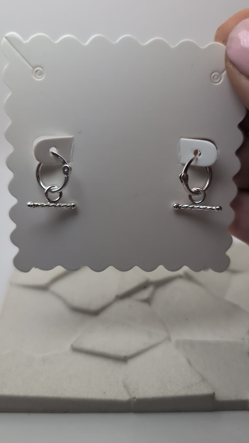 Toggle huggie hoops