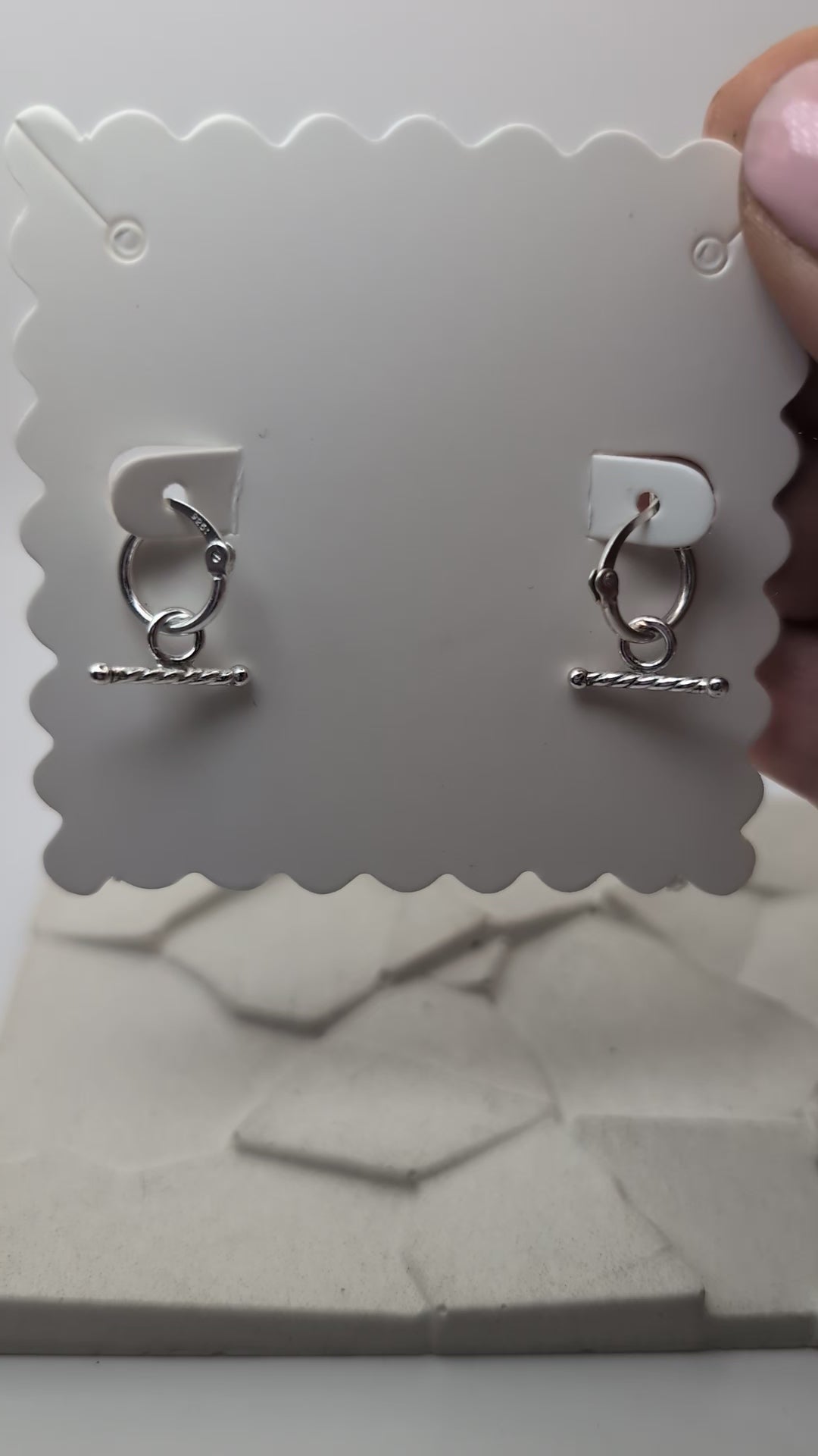 Toggle huggie hoops