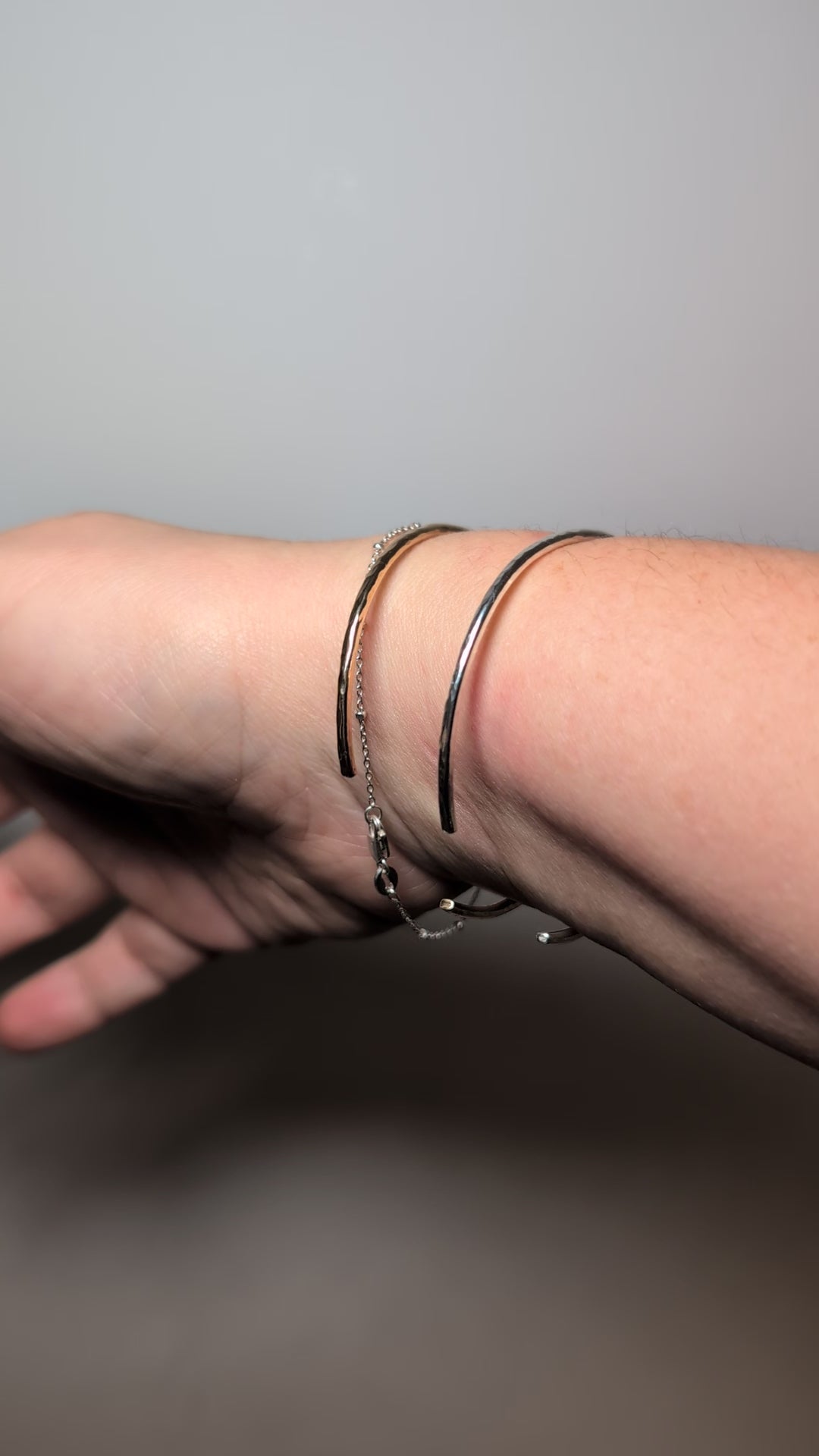 Simple hammered cuff