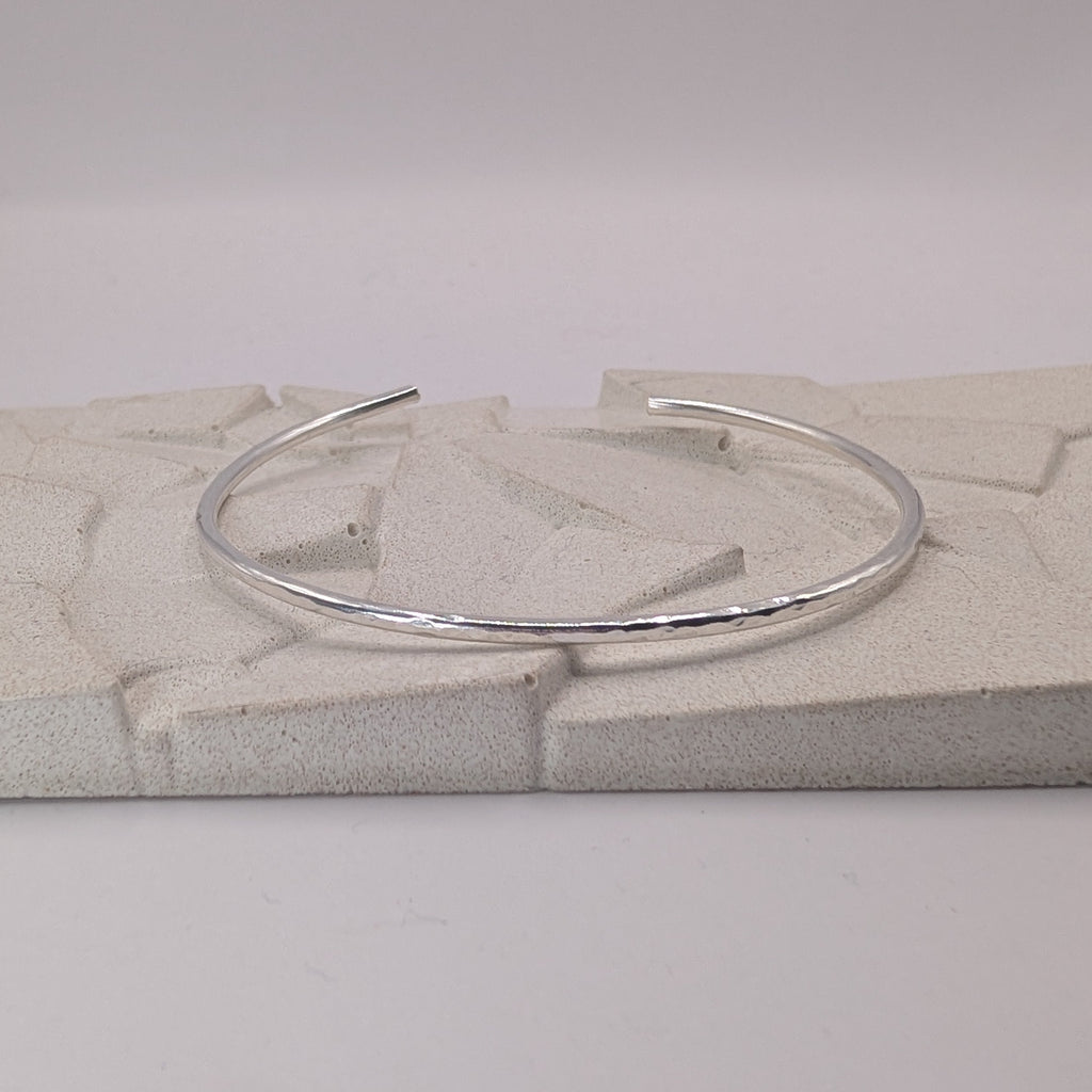 Simple hammered cuff