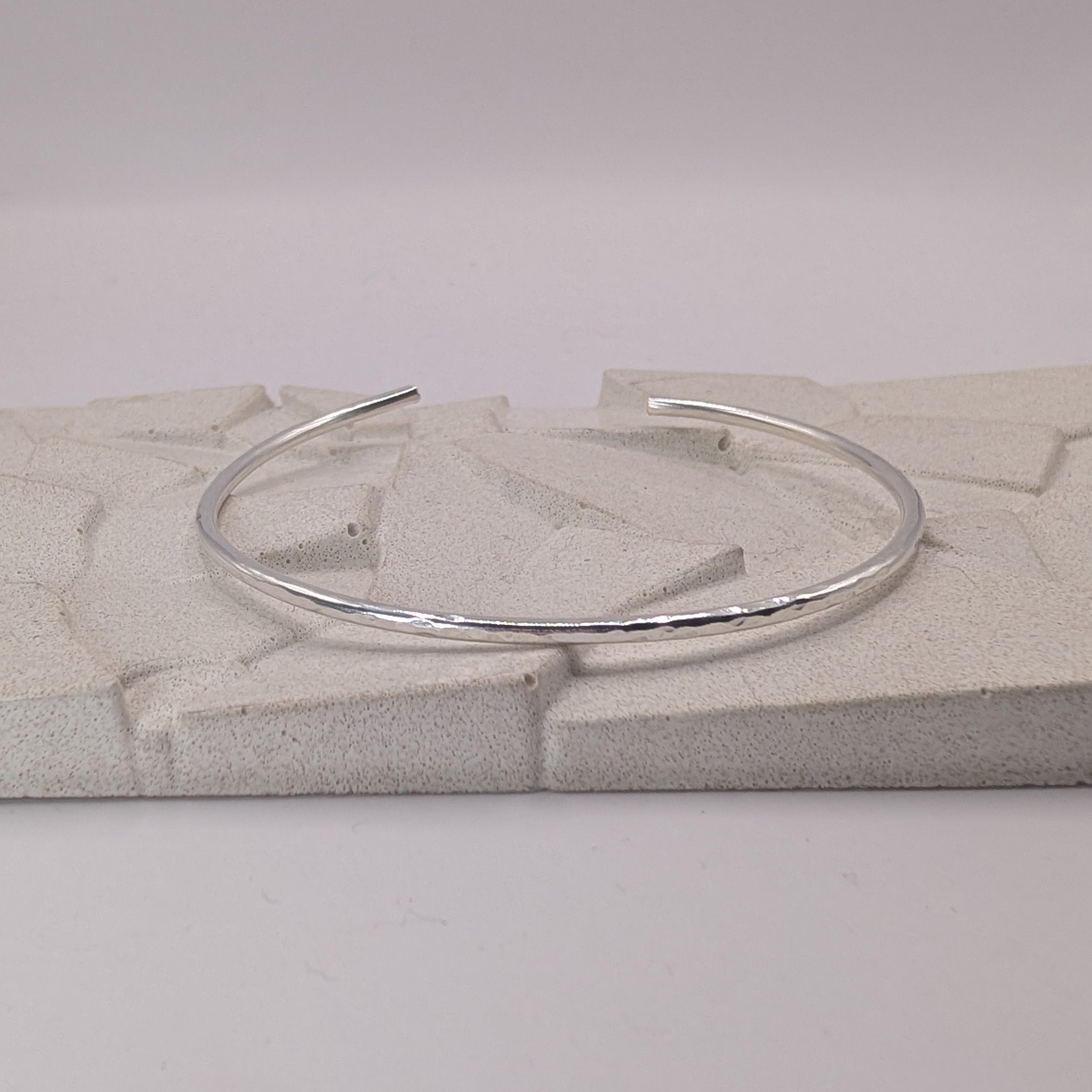 Simple hammered cuff