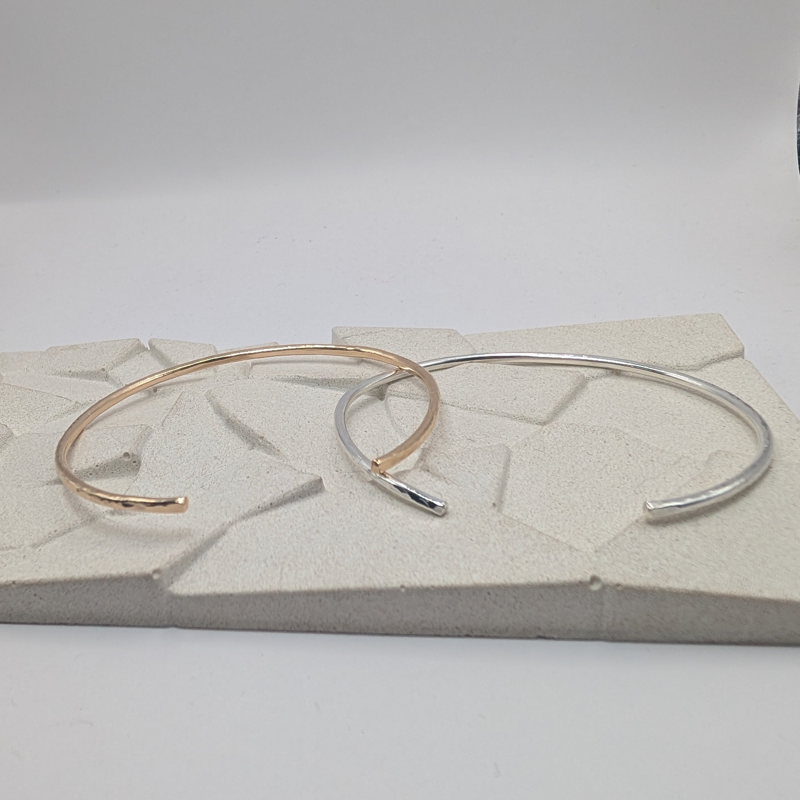 Simple hammered cuff