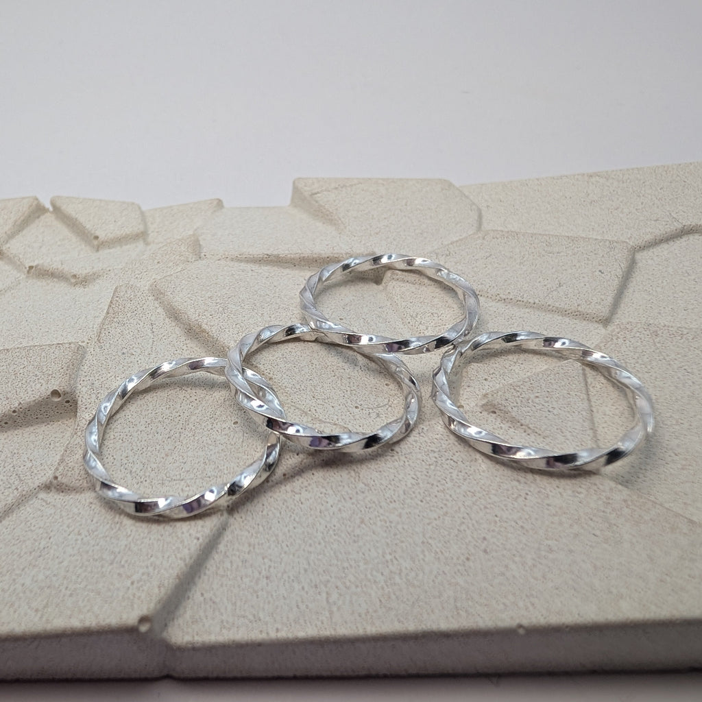 Silver Twister Ring