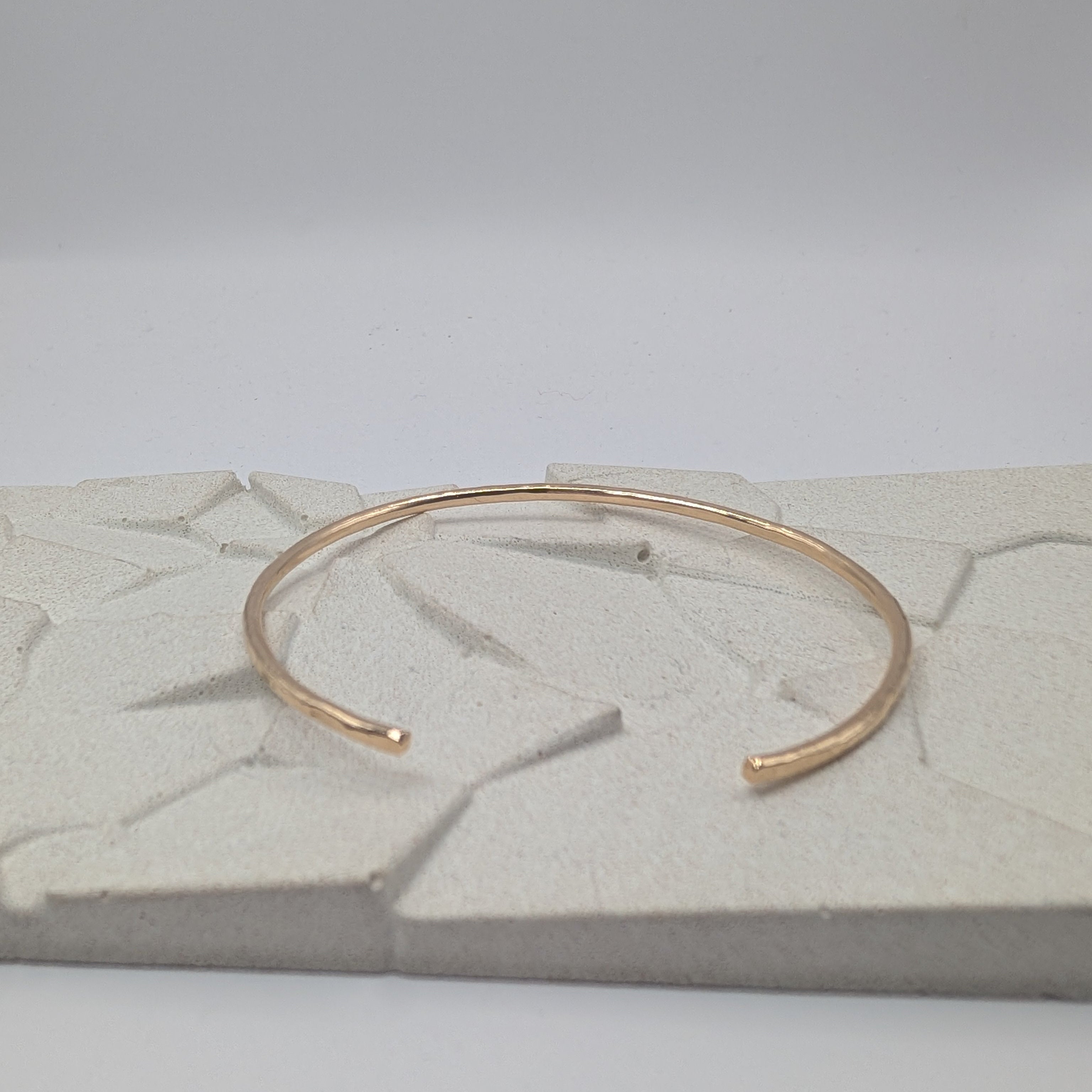 Simple hammered cuff