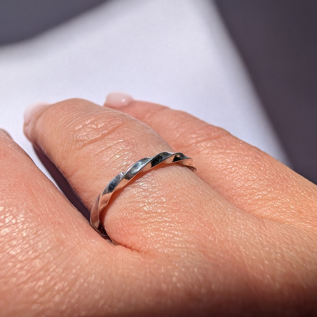 Silver Twister Ring