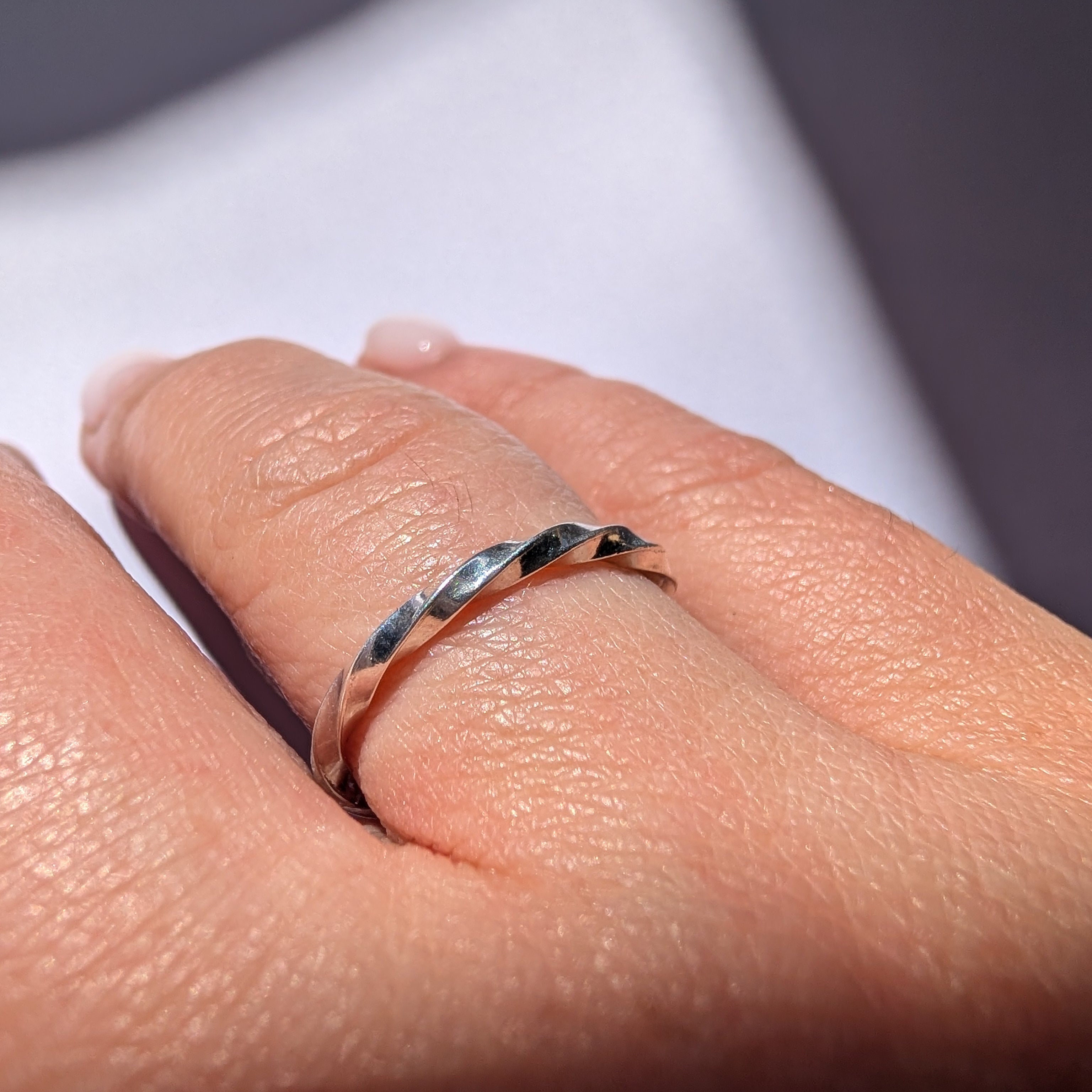 Silver Twister Ring