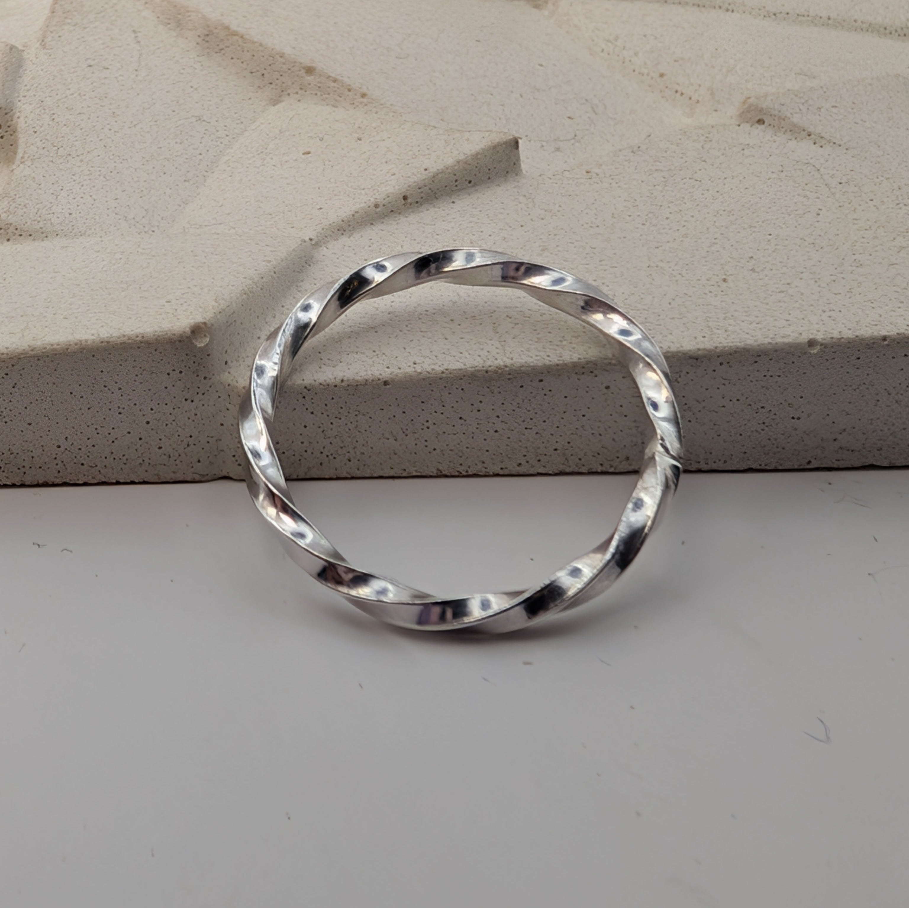 Silver Twister Ring