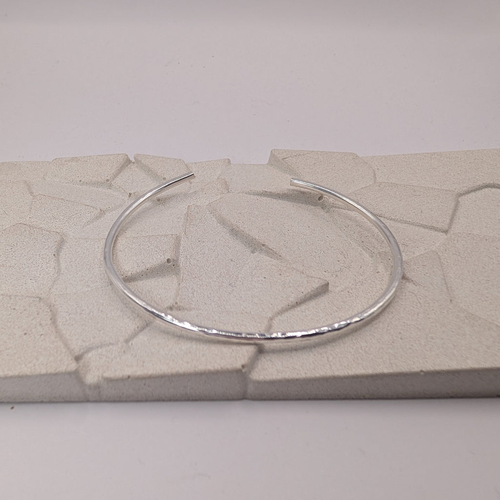 Simple hammered cuff