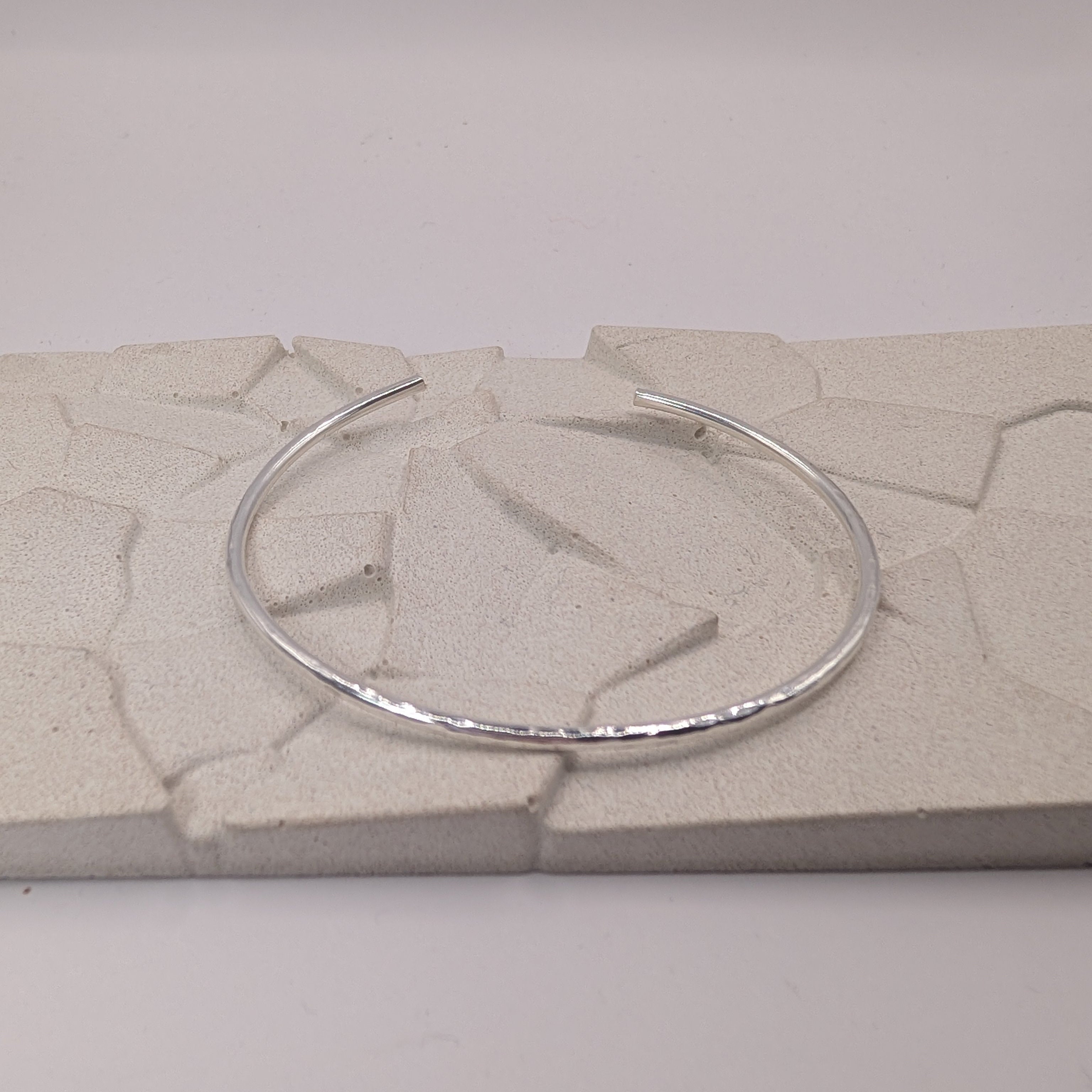 Simple hammered cuff