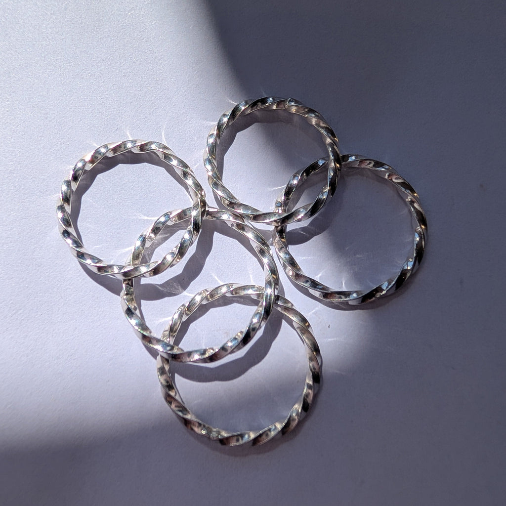 Silver Twister Ring